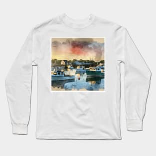 Lobster Boat Safe Harbor Long Sleeve T-Shirt